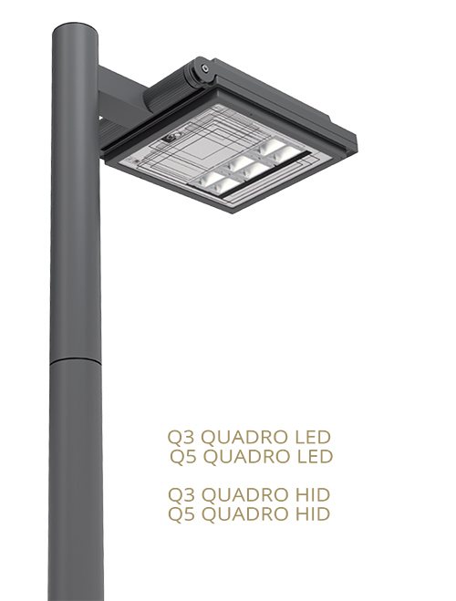 Q3 Quadro LED vejarmatur IP66 Klasse II fra AEC