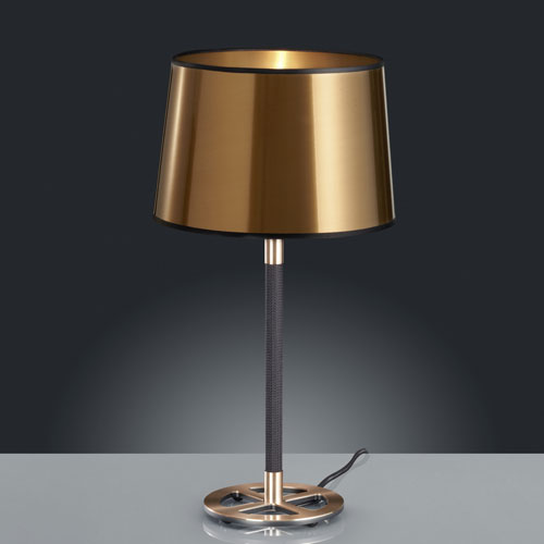 Læselampe skrivebordslampe med kobberskærm dekorativ belysning fra Baulmann DELUX DENMARK