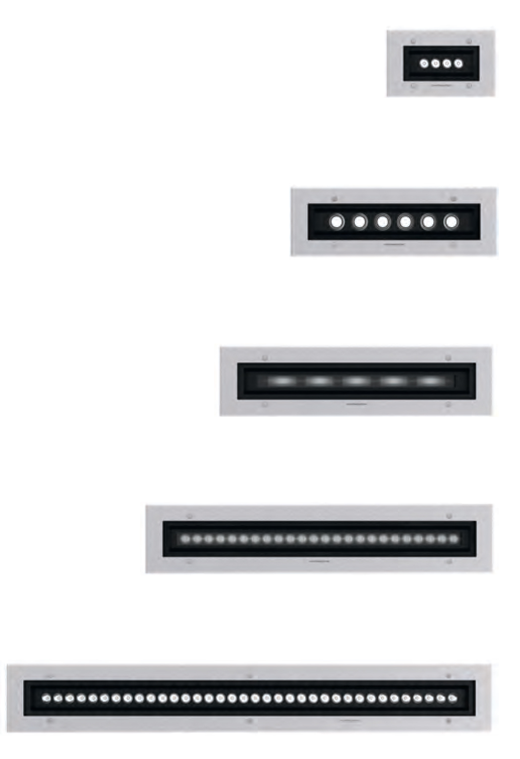 LED nedgravningsspot dæmpbar IP68 lineær udendørs belysning Hi.Vertikal 2.0 fra Hoffmeister DELUX DENMARK