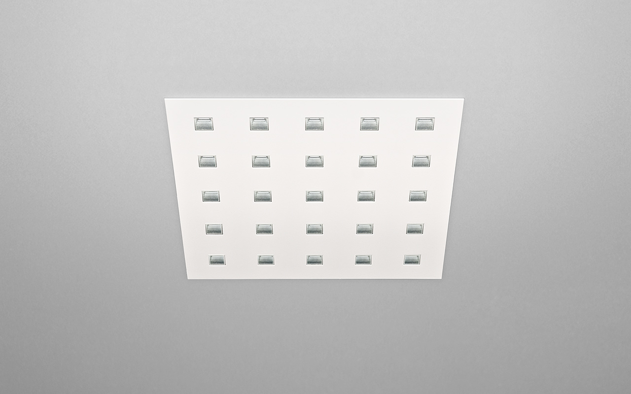 High Power LED downlight med lav indbygningsdybde dynamisk belysning Square fra Projektleuchten DELUX DENMAK