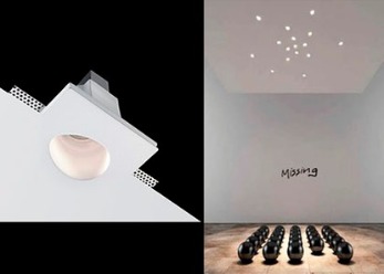 Indbygget asymetrisk LED downlight for indspartlning i gipsloft