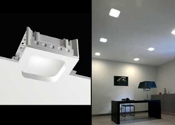 ZOOM - Dæmpbar LED downlight til gipsloft uden synlig kantramme