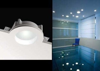 ECLA - Rund  LED downlight for indspartlning i gipsloft eller pudset loft