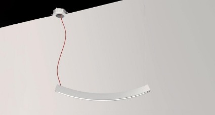 30 W LED Pendel med krop i AirCoral, IP40, frosted diffuser og synlig eller indbygget loftsmontering