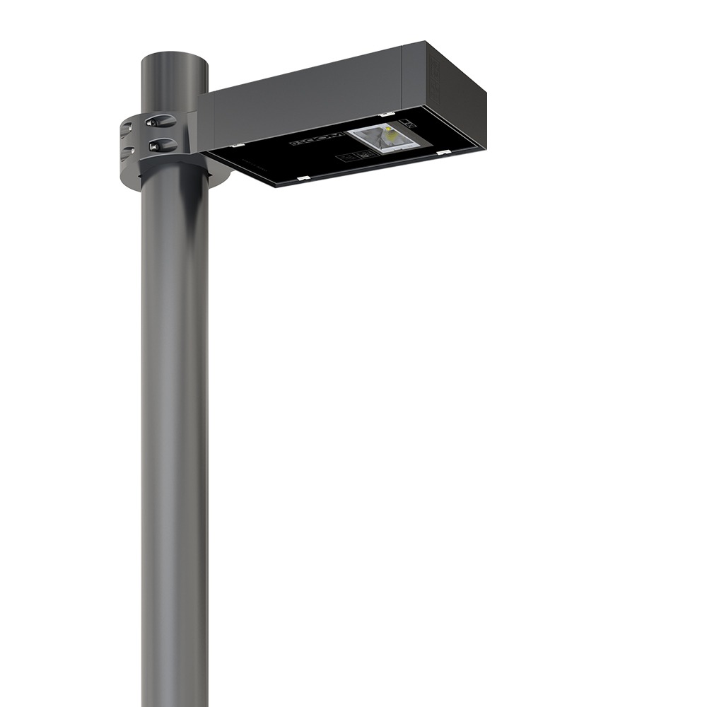 gadebelysning, vejbelysning, LED gadelampe, IP66, klasse II, vejlampe med sensor, intelligent udendørs belysning, energiebesparende belysning, lys til vej, gade, park og plads, Zhaga D4i-certificeret, Kvalitets Belysning i byen, Tunable White 