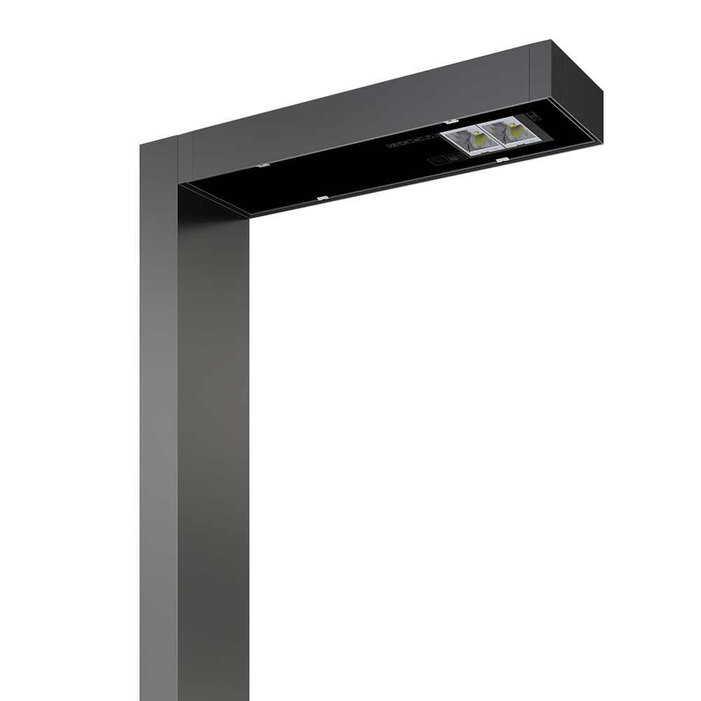 gadebelysning, vejbelysning, LED gadelampe, IP66, klasse II, vejlampe med sensor, intelligent udendørs belysning, energiebesparende belysning, lys til vej, gade, park og plads, Zhaga D4i-certificeret, Kvalitets Belysning i byen, Tunable White 