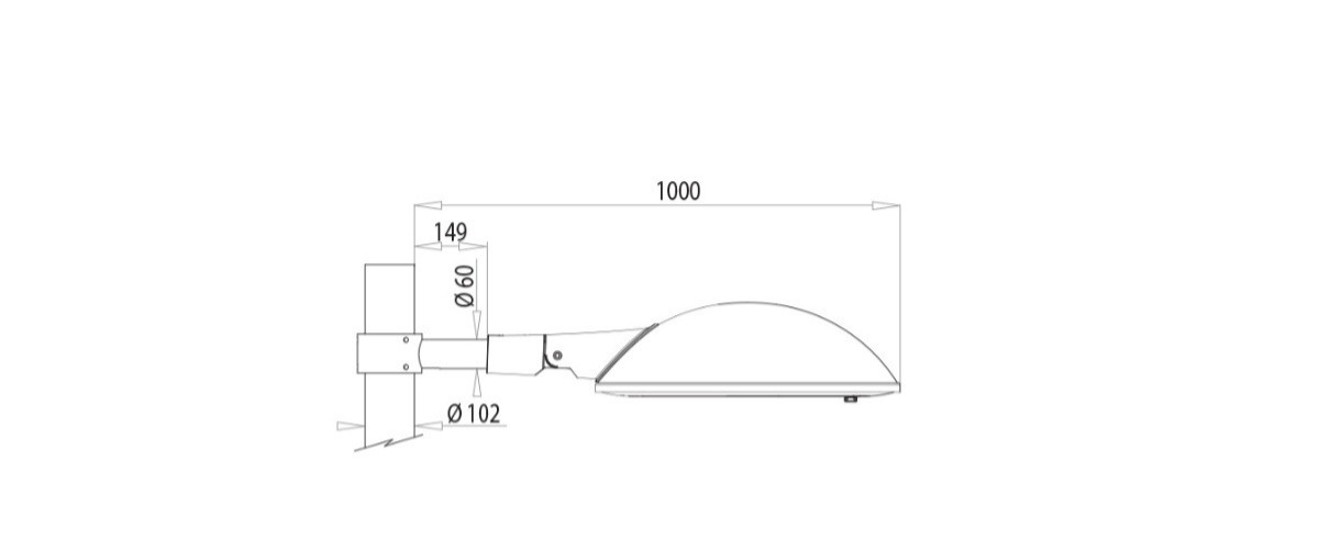 gadebelysning, vejbelysning, LED gadelampe, IP66, klasse II, vejlampe med sensor, intelligent udendørs belysning, energiebesparende belysning, lys til vej, gade, park og plads, Zhaga D4i-certificeret, Kvalitets Belysning i byen, Tunable White 