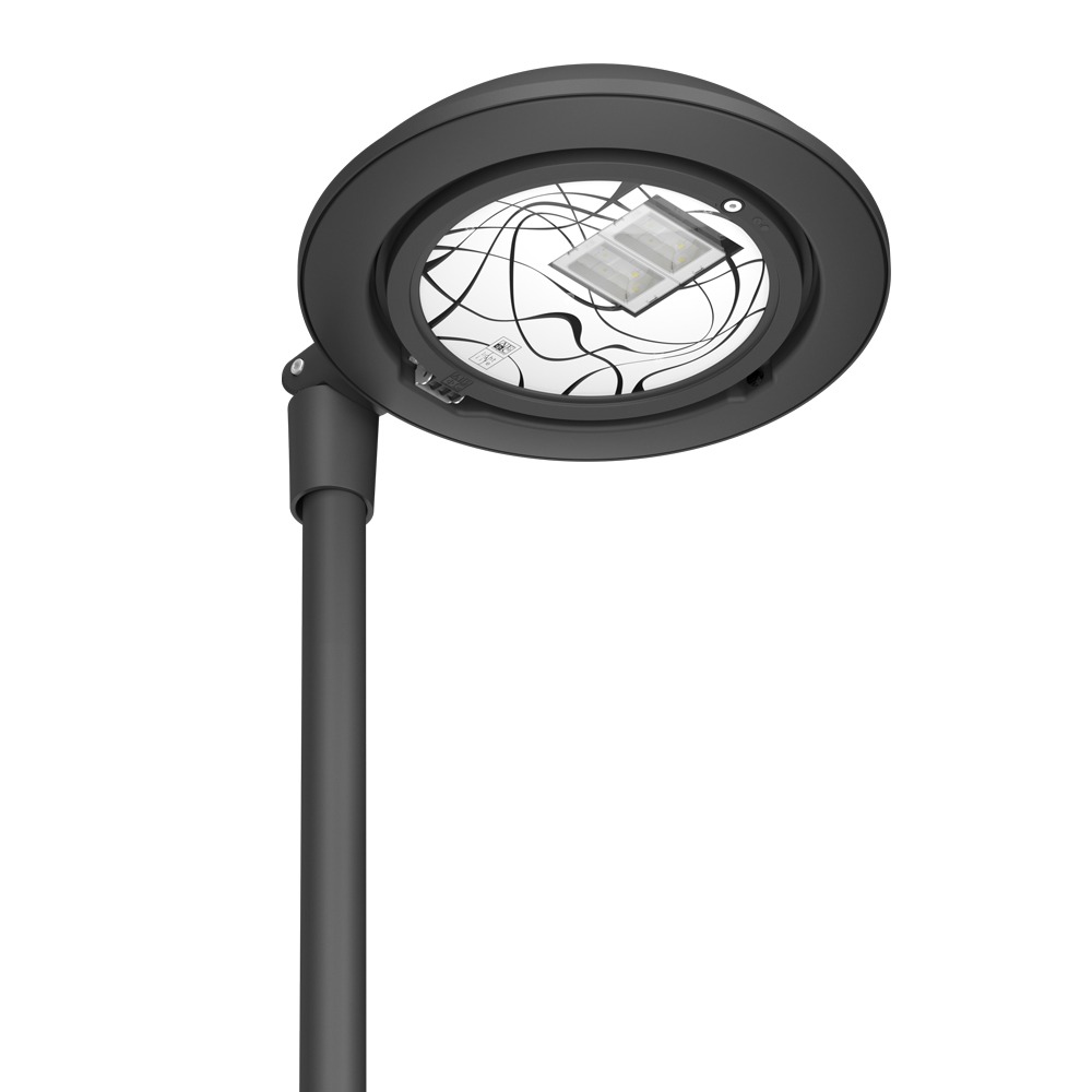 gadebelysning, vejbelysning, LED gadelampe, IP66, klasse II, vejlampe med sensor, intelligent udendørs belysning, energiebesparende belysning, lys til vej, gade, park og plads, Zhaga D4i-certificeret, Kvalitets Belysning i byen, Tunable White 