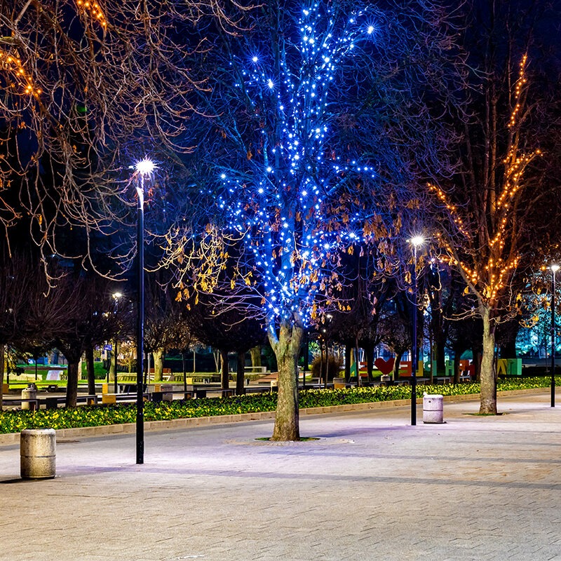 gadebelysning, vejbelysning, LED gadelampe, IP66, klasse II, vejlampe med sensor, intelligent udendørs belysning, energiebesparende belysning, lys til vej, gade, park og plads, Zhaga D4i-certificeret, Kvalitets Belysning i byen, Tunable White 