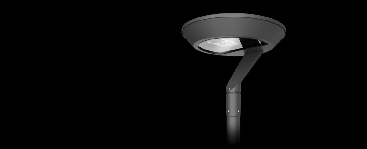 gadebelysning, vejbelysning, LED gadelampe, IP66, klasse II, vejlampe med sensor, intelligent udendørs belysning, energiebesparende belysning, lys til vej, gade, park og plads, Zhaga D4i-certificeret, Kvalitets Belysning i byen, Tunable White 