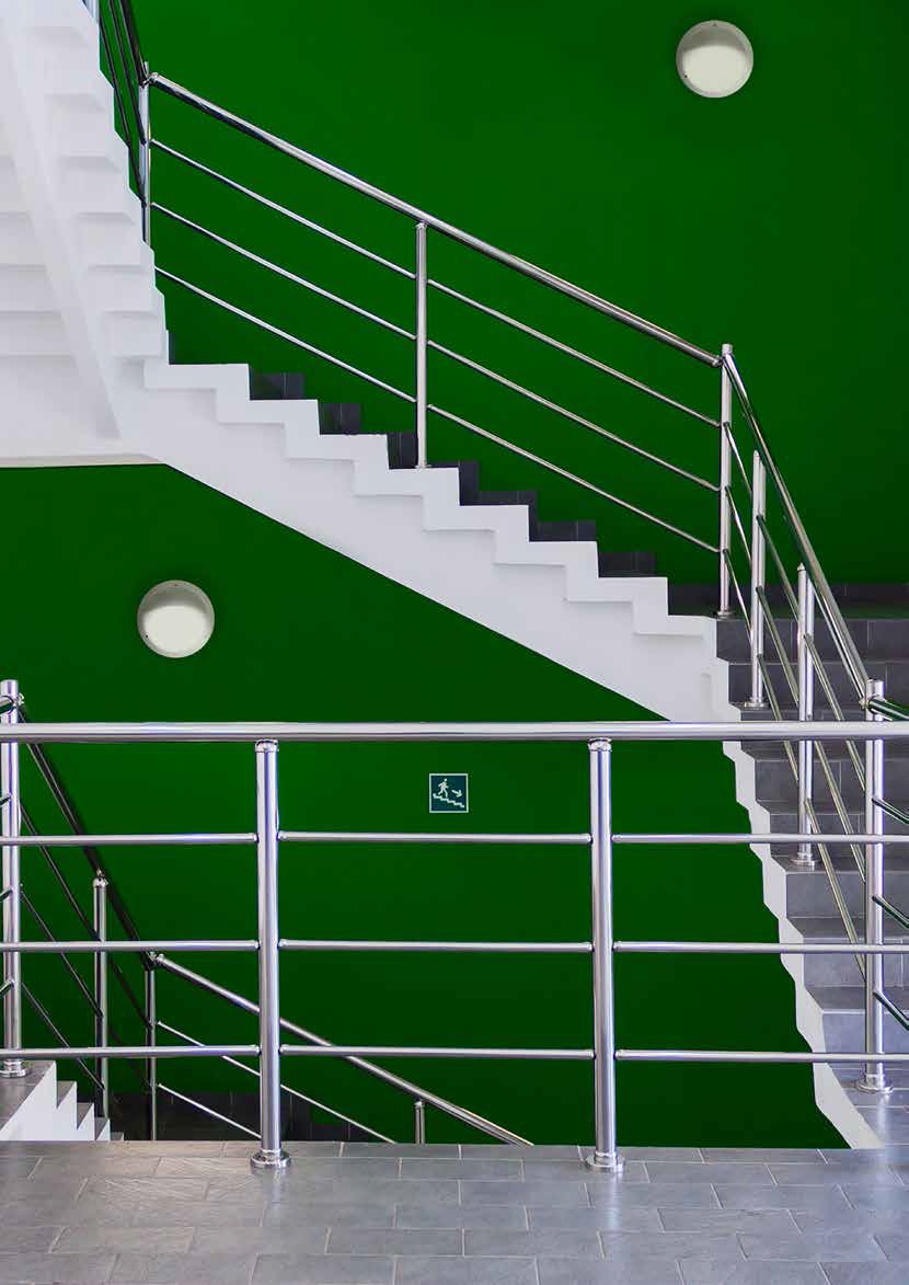 Vandalsikker LED vægbelysning VOILA i trappeopgang